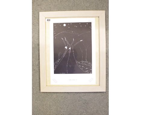 Hannah Frank GSA (1908-2008) Lithograph on paper 'Moon Ballet' Unsigned 33 x 24cm 