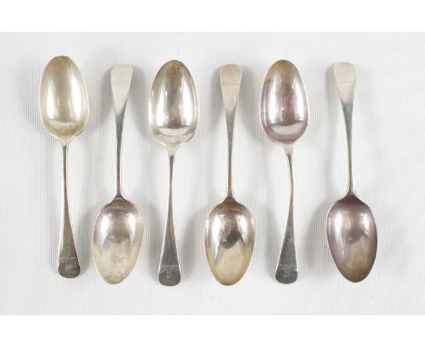 Collection of Six Asprey &amp; Co Silver Dessert Spoons London and Sheffield various dates 300g total weight 