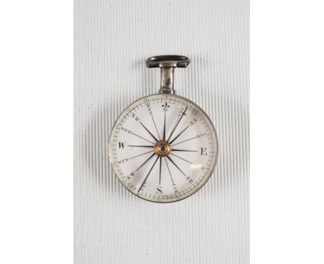 Good Quality George III Silver Compass of simple form London 1819 