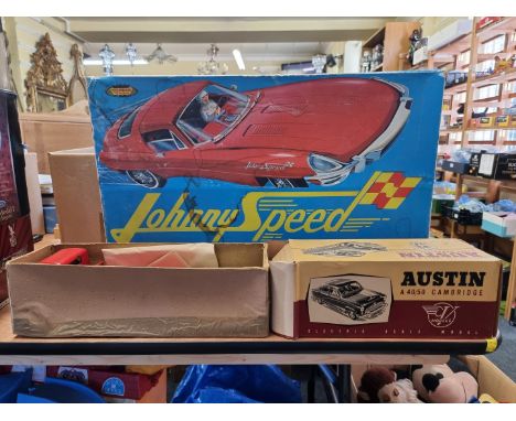 Johnny Speed: a Giant Size remote control racing car, in original box; together with a Victory Industries Austin Cambridge el