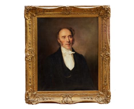 Wilhelm Carl F. Trautschold (1815-1877) oil on canvas - portrait of Sir James Clark, Bart. (1788-1870) in black coat and whit