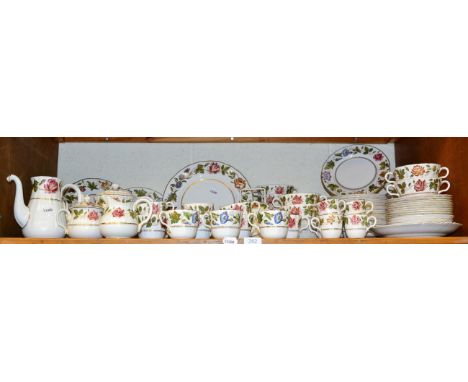 ~ A Royal Worcester 'Virginia' pattern tea and coffee wares (one shelf)