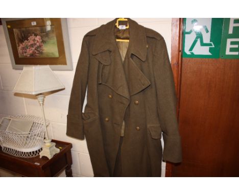 An Army Great Coat with Royal Artillery buttons