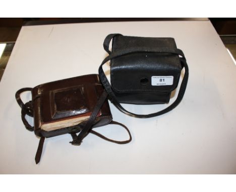 A Kodak box Brownie camera; and a Afga camera 