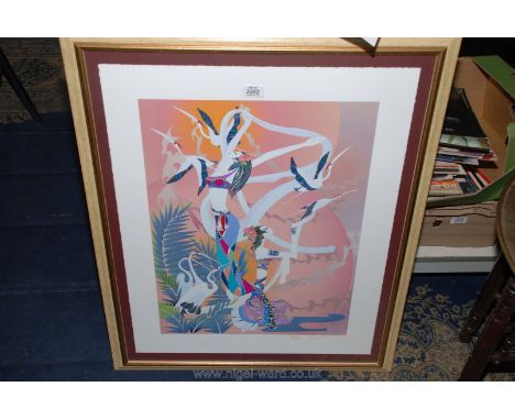 A Scarlett Chou 'Bird #1' limited edition Print with certificate, no. 232/370 (Giclee digital print).