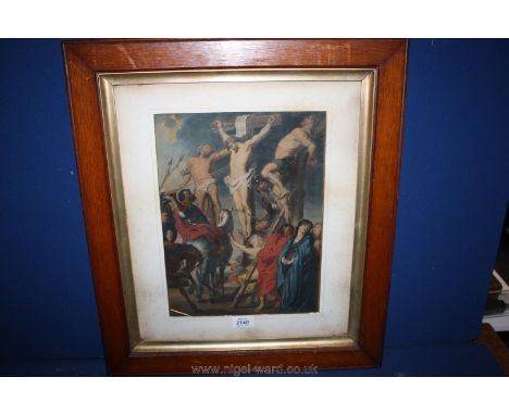 A 19th century Lithograph after Peter Paul Rubens, 'The Lance Thrust'.