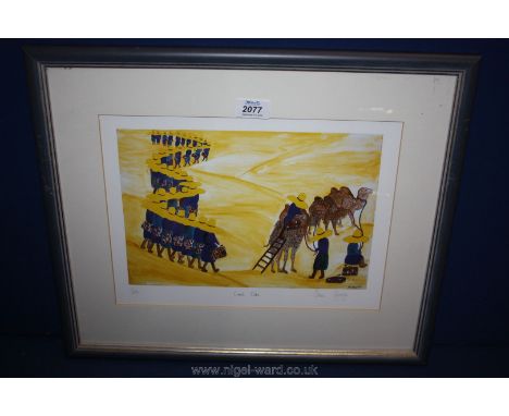 An Irene George limited edition Print, no. 101/950 entitled 'Camel Cabs'