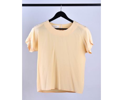 Vintage Escada Bluse 1990er JahreSeide in gelb, Größe 36, Zustand gut bis sehr gut