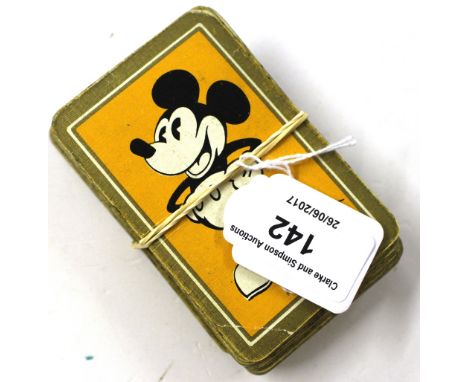A pack of Mickey Mouse playing cards