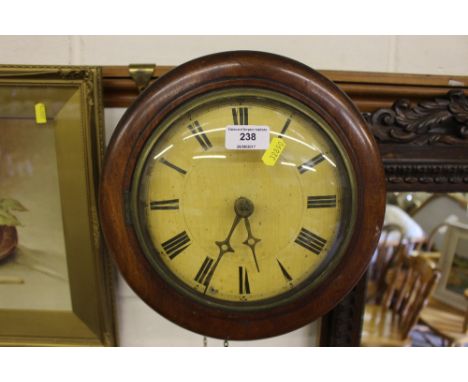 A 19th Century mahogany cased postman's alarm clock