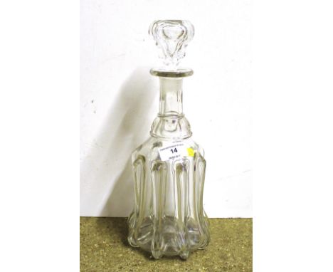 A 19th Century glass decanter and stopper