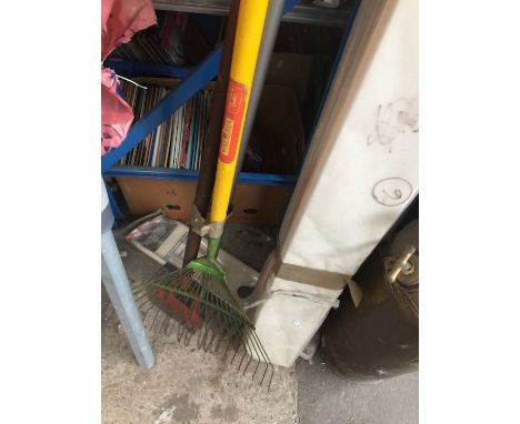 A bundle of garden tools 