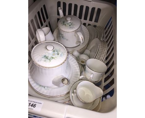 A box of Royal Stafford tea and diner service. 