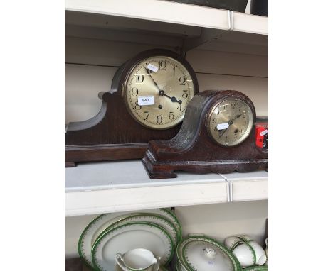 Two domed mantel clocks 
