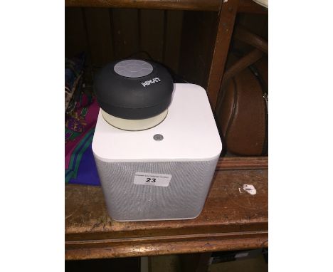 A SilverCrest bluetooth speaker cube, etc. 