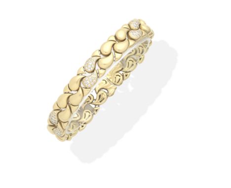 CHOPARD: 'CASMIR' DIAMOND-SET BRACELETThe articulating and interlocking tear-shaped links, six links pavé-set with brilliant-