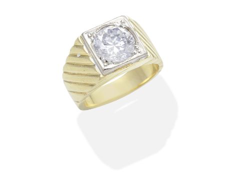 DIAMOND RING, 1999The brilliant-cut diamond weighing 3.19 carats, mounted in 18 carat gold, UK hallmark,  ring size approx. P