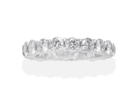 DIAMOND ETERNITY RINGBrilliant-cut diamonds, approx. 2.70cts total, ring size approx. JFootnotes:Please note this lot has VAT