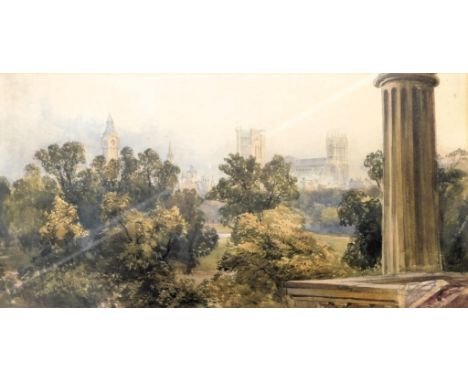 David Hall McKewan (1817-1873). Study of the Palace of Westminster from Carlton House Terrace, The Construction of Victoria T