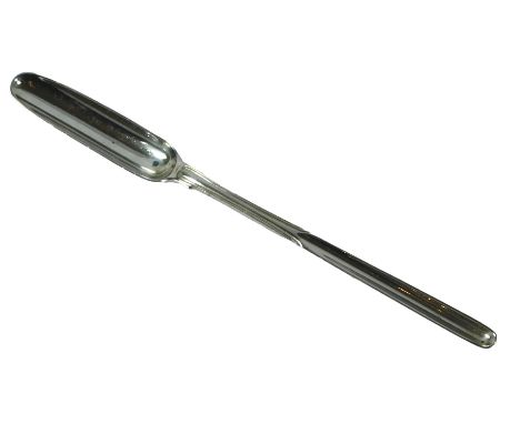 A Victorian silver marrow scoop, with shell motif, London 1865, 1.64oz.