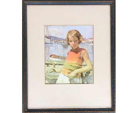 Bruce McNally, school of fish over eel, watercolour, signed and dated '95 lower right, 47x33cm, together with a coloured prin