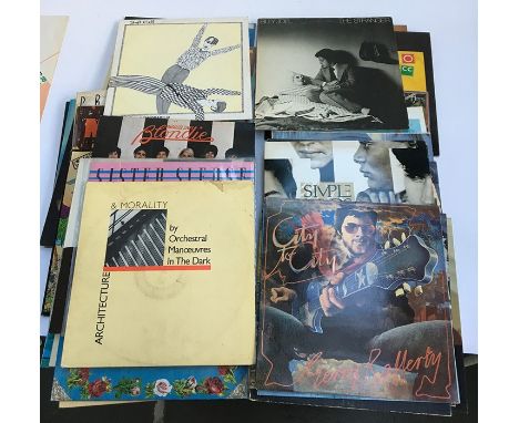 A good box of vinyl LPs, mostly 1970s and 1980s to include Peter Gabriel, Roxy Music, OMD, Gerry Rafferty, Blondie, Billy Joe