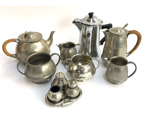 A Connell English pewter tea service