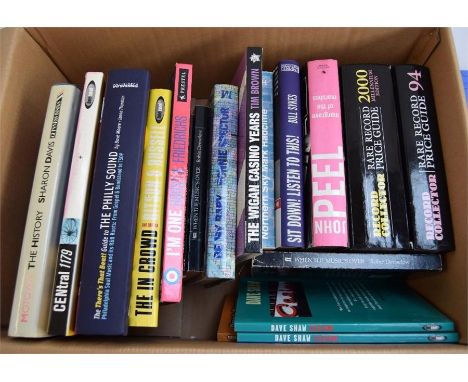 A collection of books on vinyl records, in particular Northern Soul and the Wigan casino, together with a number of copies of