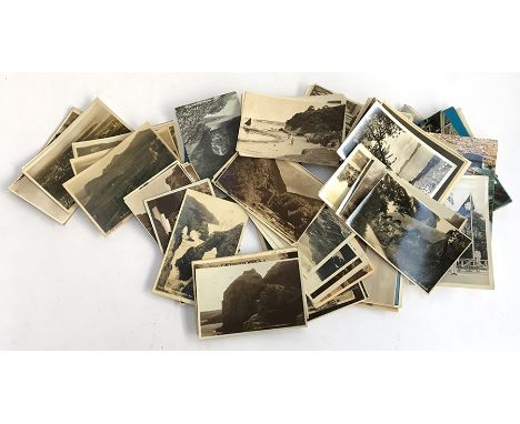 A number of vintage postcards, containing correspondence, of British and Continental landscapes