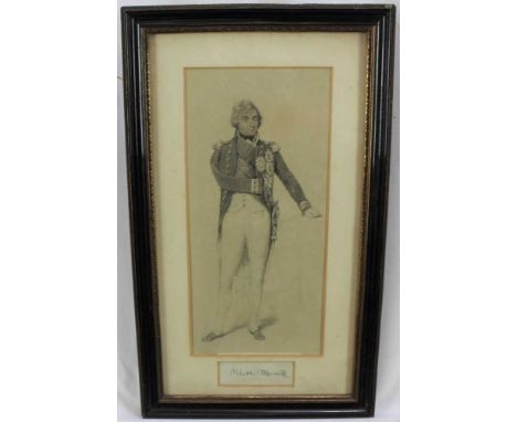 19th century lithograph after Henry Elridge - portrait of Admiral Lord Nelson, published by Colnaghi 5th December 1881, with 