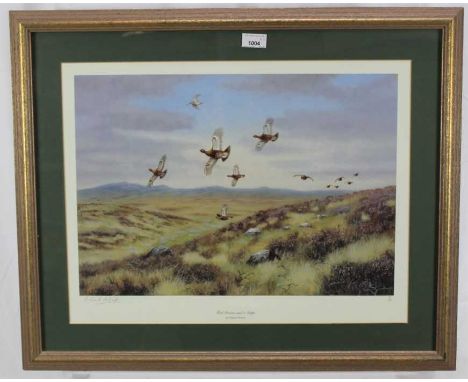 *Richard Robjent (b.1937) signed coloured print - Red Grouse and a Snipe, 344/495, 42cm x 55cm, a pair of Archibald Thorburn 