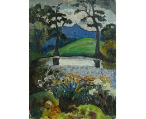 *Lucy Harwood (1893-1972) oil on canvas - Landscape, signed verso, 56cm x 41cm, unframedVery good ready to hang condition, pe