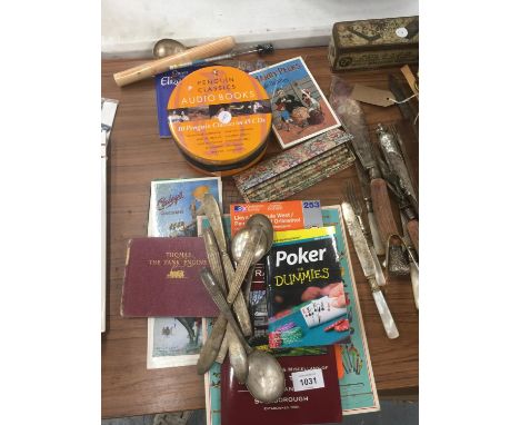 A MIXED LOT TO INCLUDE PENGUIN CLASSICS AUDIO BOOKS ON CD IN A TIN TO INCLUDE THE MAYOR OF CASTERBRIDGE, WUTHERING HEIGHTS, O