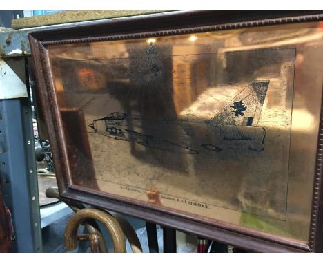 A FRAMED COPPERPLATE OF A LIGHTNING F6 OF NO. 11 SQUADRON, R. A. F. BINBROOK 