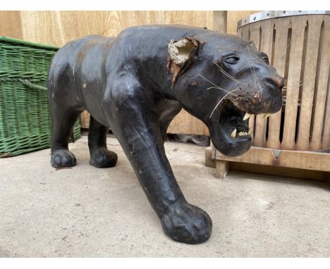A VINTAGE PAPIER-MACHE JAGUAR A/F 