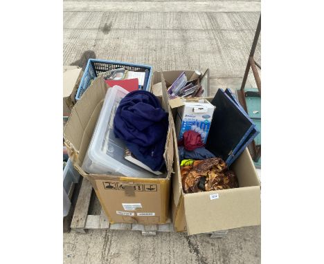 AN ASSORTMENT OF HOUSEHOLD CLEARANCE ITEMS TO INCLUDE A FLASK, CDS AND BOOKS ETC 