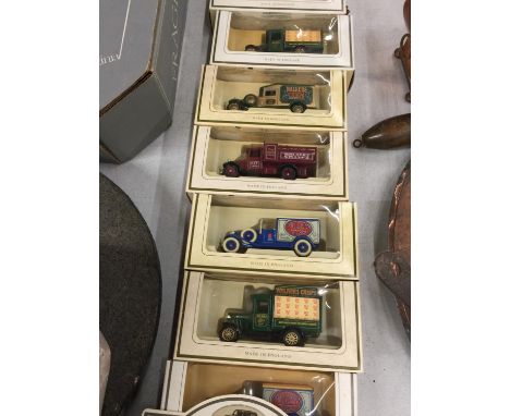 TWELVE LLEDO 'DAYS GONE BY' DIE-CAST MODELS OF VINTAGE ADVERTISING VANS 