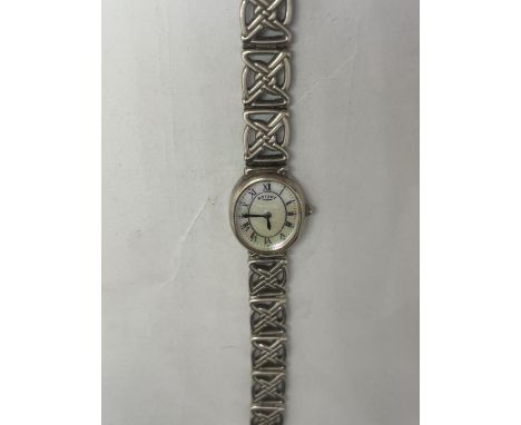 A LADIES' SILVER ROTARY WRIST WATCH 