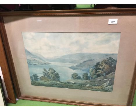 A FRAMED PRINT 'THE ENGLISH LAKES' THIRLMERE 77CM X 57CM 