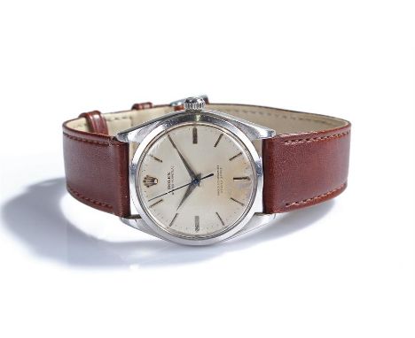 Rolex Oyster Perpetual Superlative Chronometer gentleman's stainless steel wristwatch, the signed silvered dial with baton ho