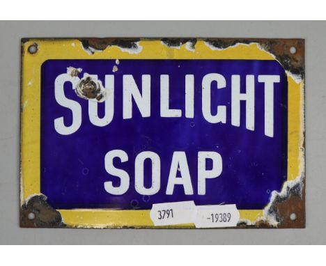 Original Sunlight soap enamel sign - Approx. 15cm x 10cm