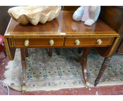 Mahogany inlaid sofa table 