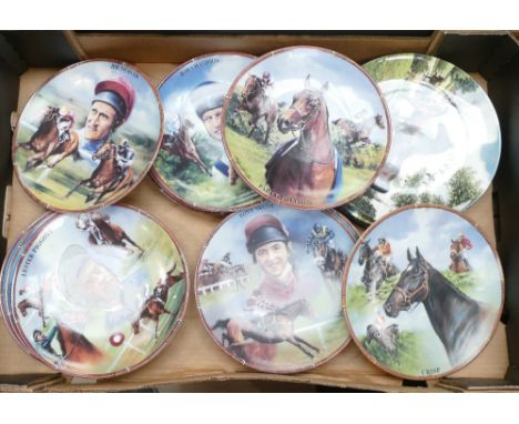 Fourteen Equine and Horse Racing Themes Wall Plates (1 Tray)