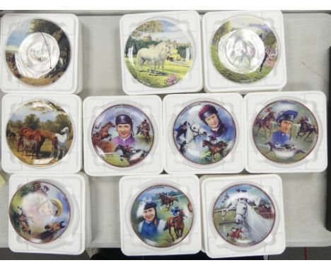 Ten Royal Doulton and Royal Worcester Wall Plates on Equine and Horse Racing Themes. (1 Tray)