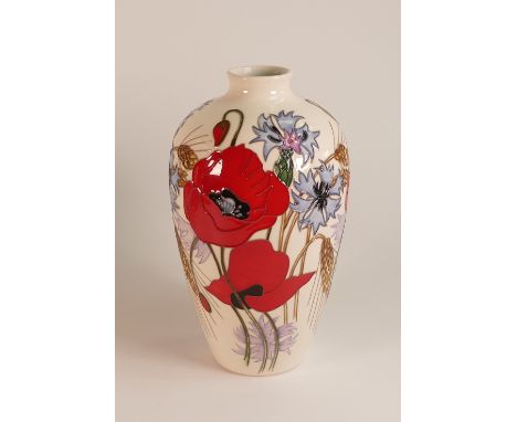 Moorcroft Paix Vase 25/9, H:23cm, designer Emma Bossons FRSA RRP:£695
