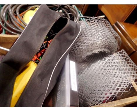 Box of mixed tools, wire and test equipment. Not available for in-house P&amp;P
