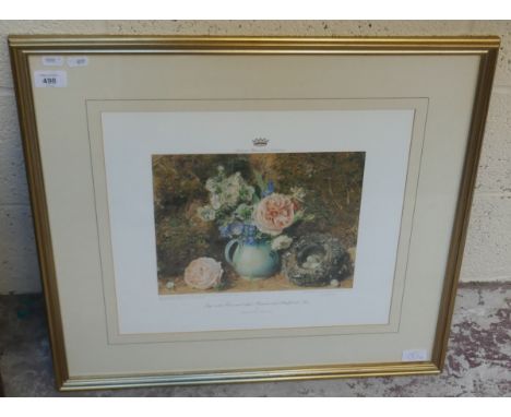 Jug and rose L/E print 218/850 - William Henry Hunt 