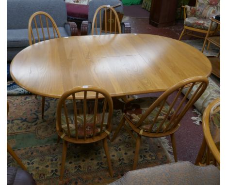 Ercol blonde elm table and 4 chairs 