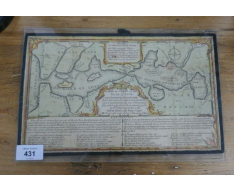 Antique Road of Love map dated 1812 