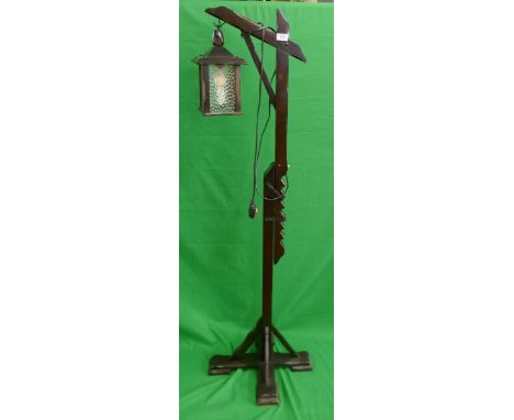 Adjustable Arts &amp; Crafts style standard lamp 